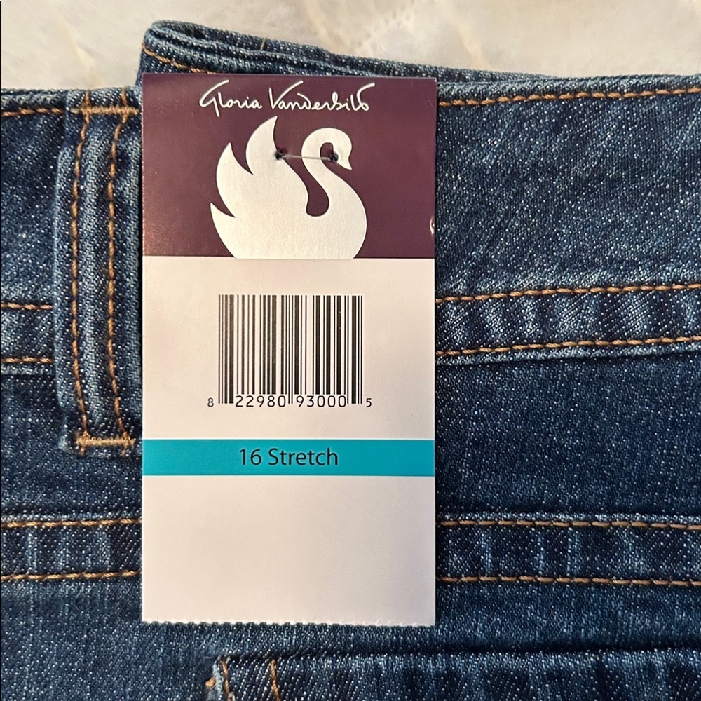 Gloria Vanderbilt Indigo Victoria Fit Boot Cut Stretch Jeans size 16 - Picture 2 of 7